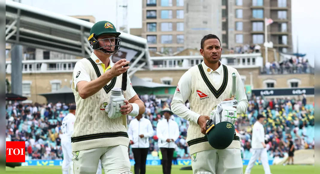 Watch: Usman Khawaja, Marnus Labuschagne confront England fan for 'boring' taunt | Cricket News